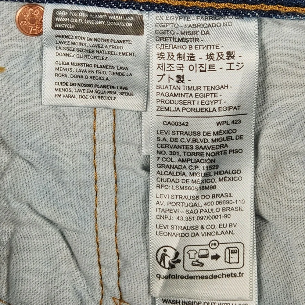 Levis 501 Original‎ Jeans Mens 36x30 Blue Dark Wash Straight Leg Button Fly NEW